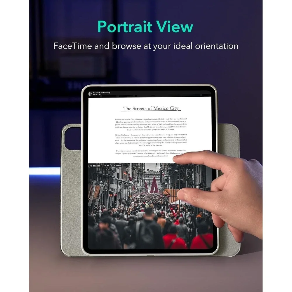 ESR iPad Pro 13 Case M5 M4 Magnetic‎ Rotating Stand 6Angles Shift Series Titaniu